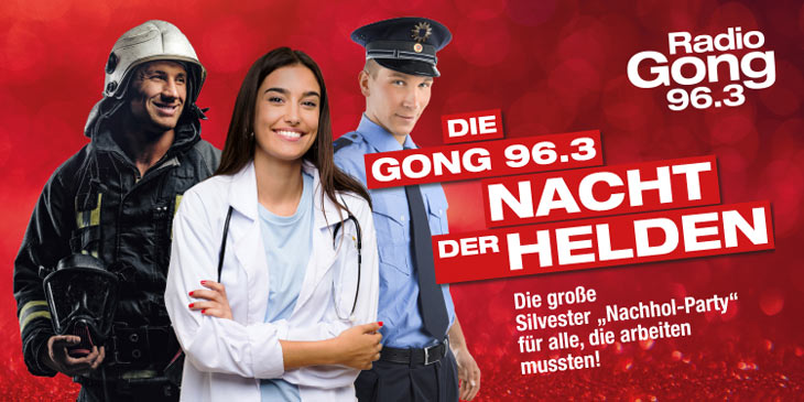Gong 96.3 "Nacht der Helden" im Doppelkegel der BMW-Welt München am Samstag, 07.01.2023